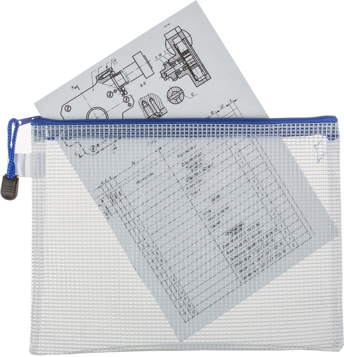 

Папка-конверт на молнии attache а5 , прозрач, пвх, 230 мкм, сетка, 2шт/уп