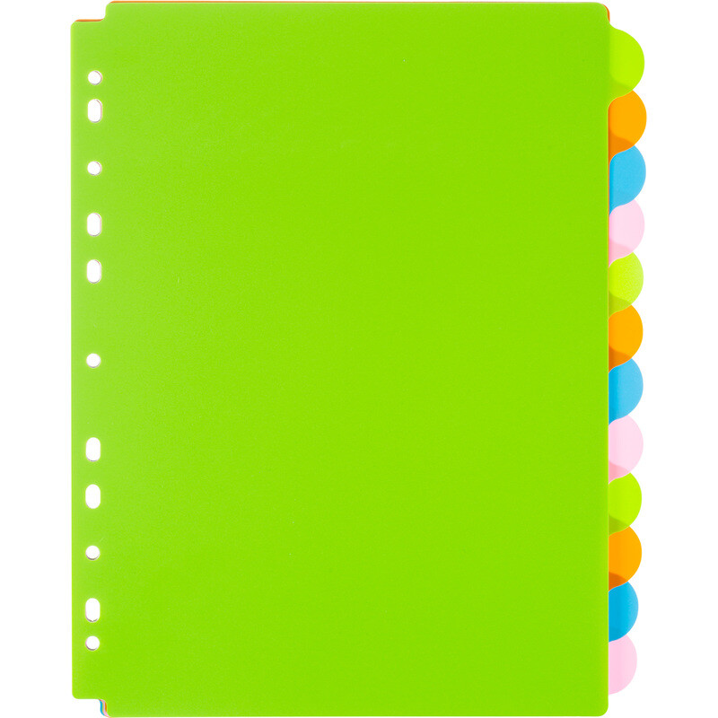 

Разделитель листов пластиковый Attache Selection А4+ 12 листов по цветам (246x305 мм)