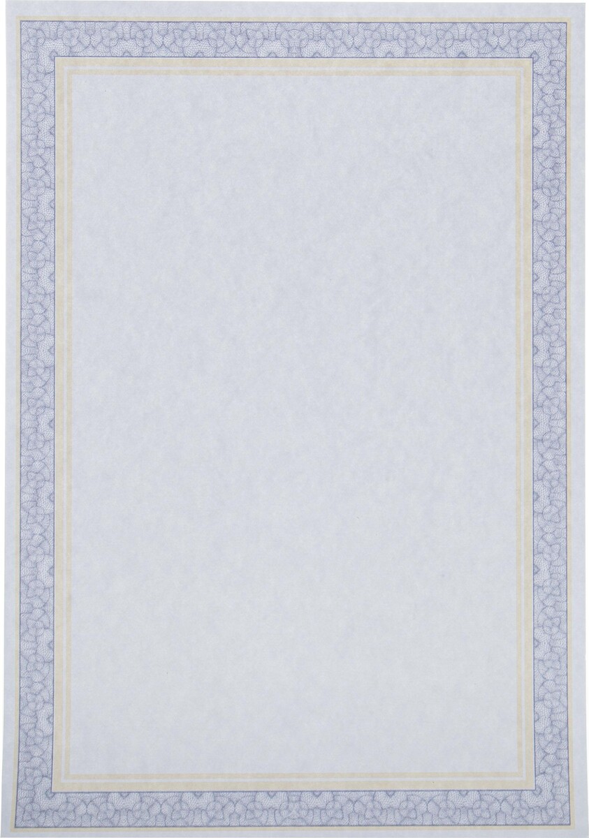 

Сертификат-бумага а4 attache двойная рамка сине-оранжевая id8, 25шт/уп