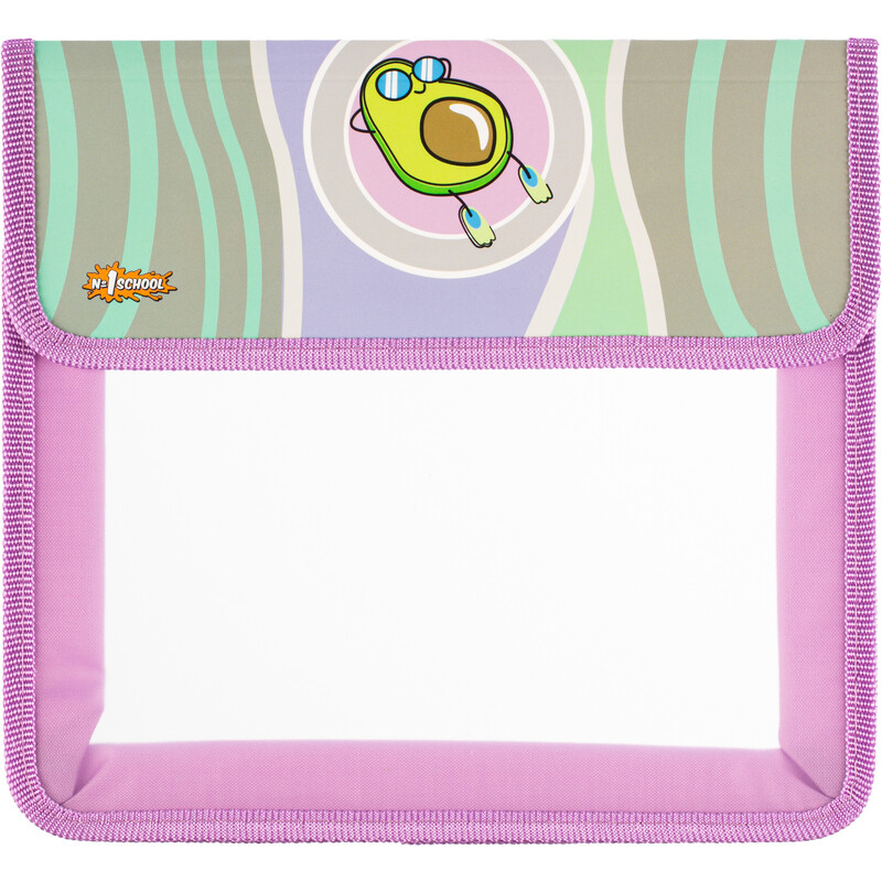 

Папка для тетрадей Комус Класс Avocado cruise А5 картон/пластик с 1 отделением липучка