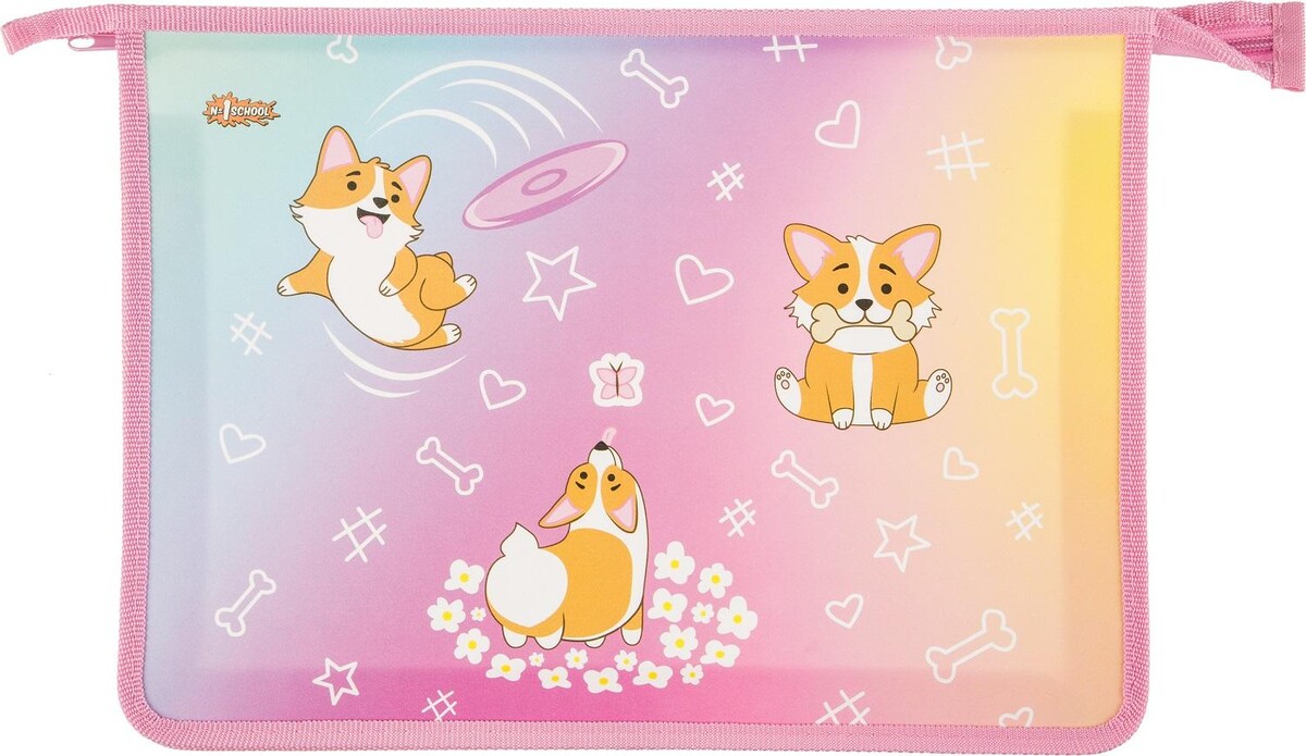 

Папка для тетрадей corgi time,а4,молн.,пласт.,пт-813