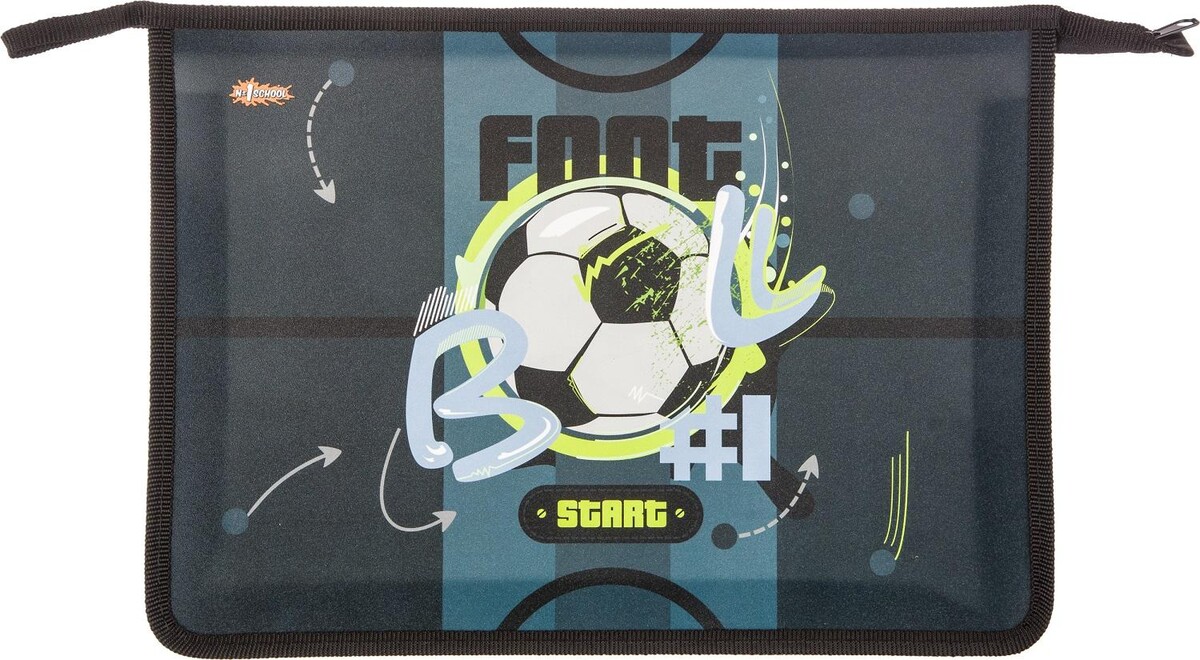 

Папка для тетрадей football синий,а4,молн.,пласт.,пт-813