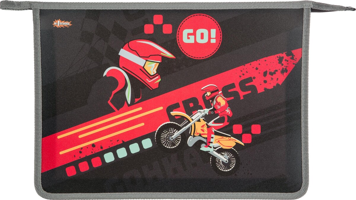 

Папка для тетрадей motocross а4 на молнии,пластик,пт-813