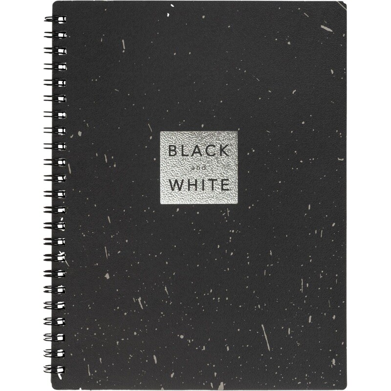 

Бизнес-тетрадь Attache Selection Квадрат ВW А5 80 листов черная в клетку на спирали