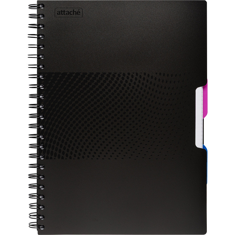 

Бизнес-тетрадь Attache Digital A4 140 листов черная в клетку на спирали (225x300 мм)