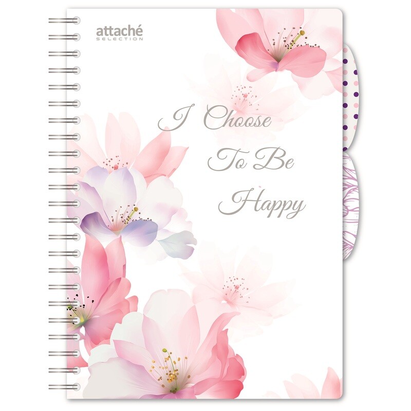 

Бизнес-тетрадь Attache Selection Flower Dreams A4 140 листов в клетку на спирали (225х300 мм)