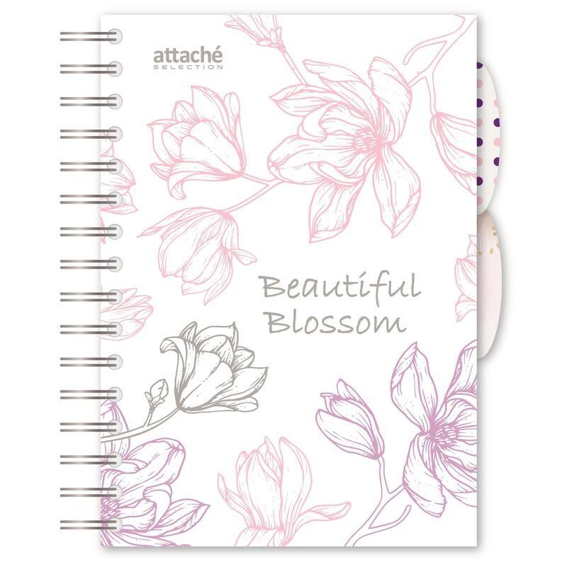 

Бизнес-тетрадь а5,140л,кл,спир,плас attache selection flower dreamsblossom