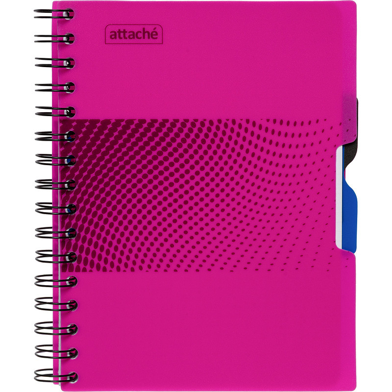 

Бизнес-тетрадь Attache Digital A5 140 листов розовая в клетку на спирали (170x205 мм)