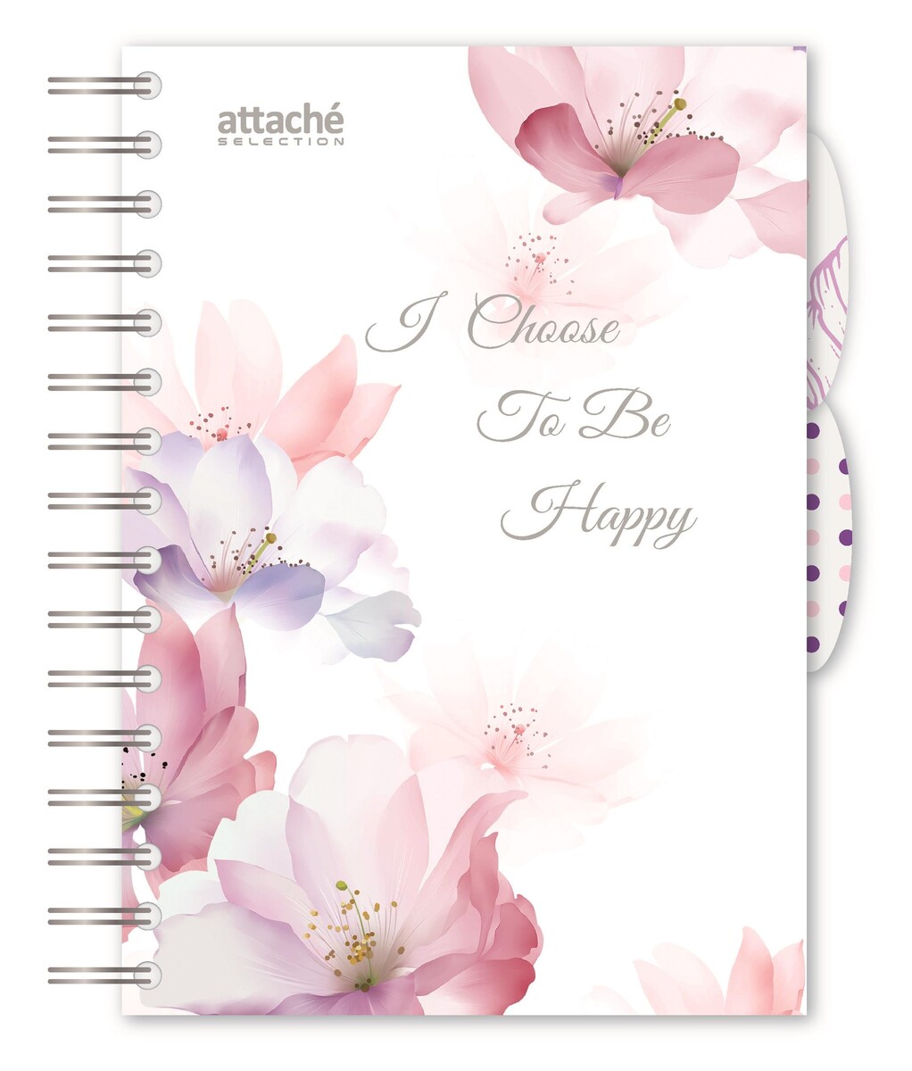 

Бизнес-тетрадь а5,140л,кл,сп,пласт attache selection flower dreams i choose