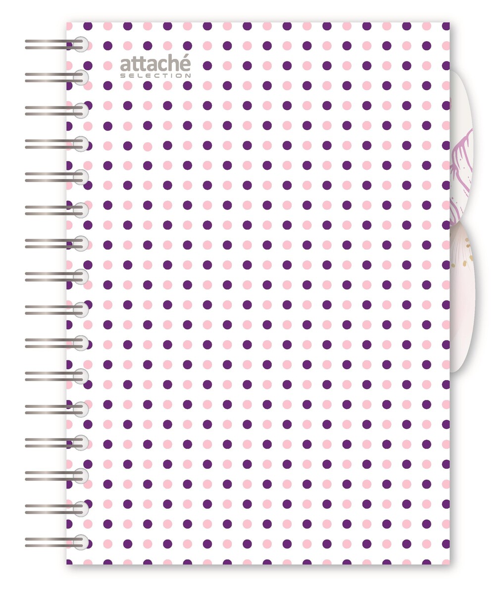

Бизнес-тетрадь а5,140л,кл,спир,пласт attache selection flower dreams dots