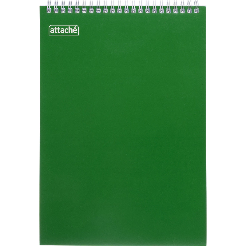 

Блокнот Attache А4 60 листов темно-зеленый в клетку на спирали (205х290 мм)