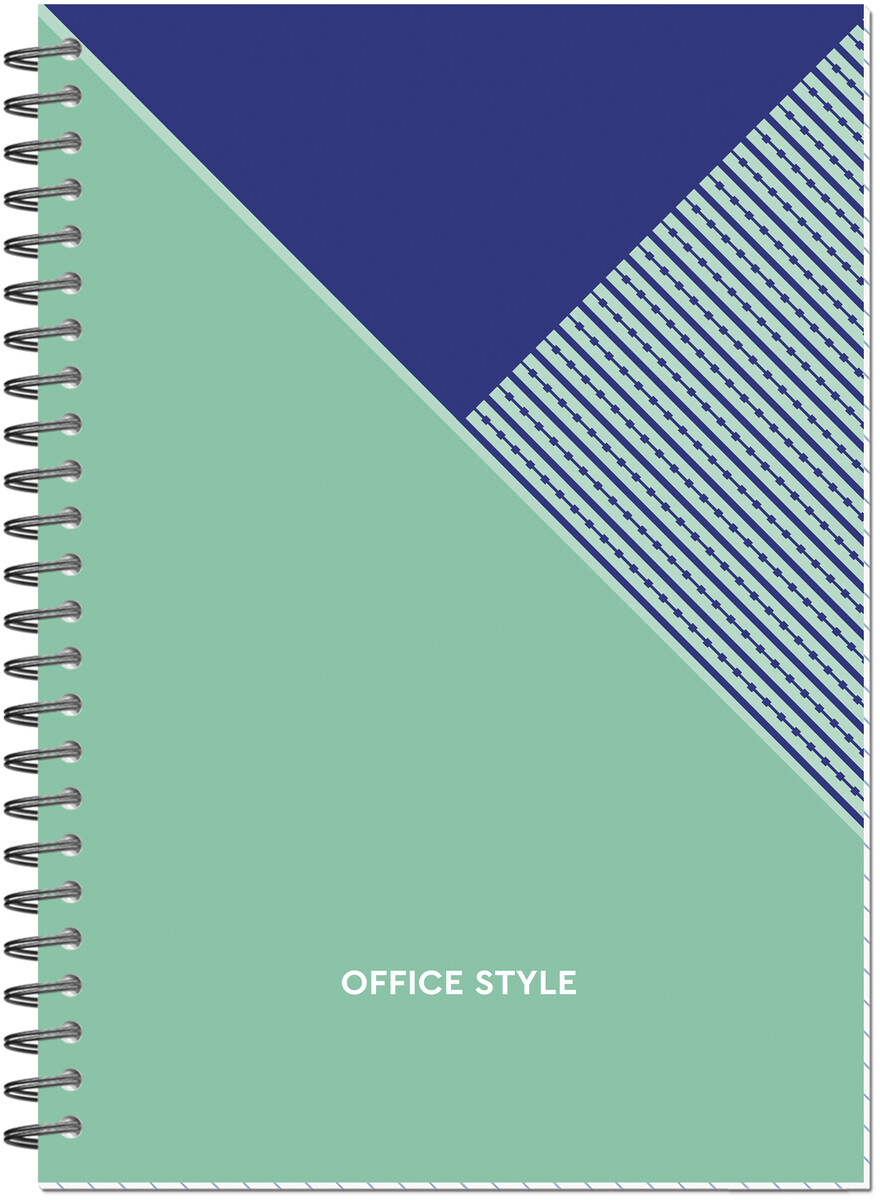 

Бизнес-тетрадь а5 48л attache economy office style клетка гребень бирюзовая