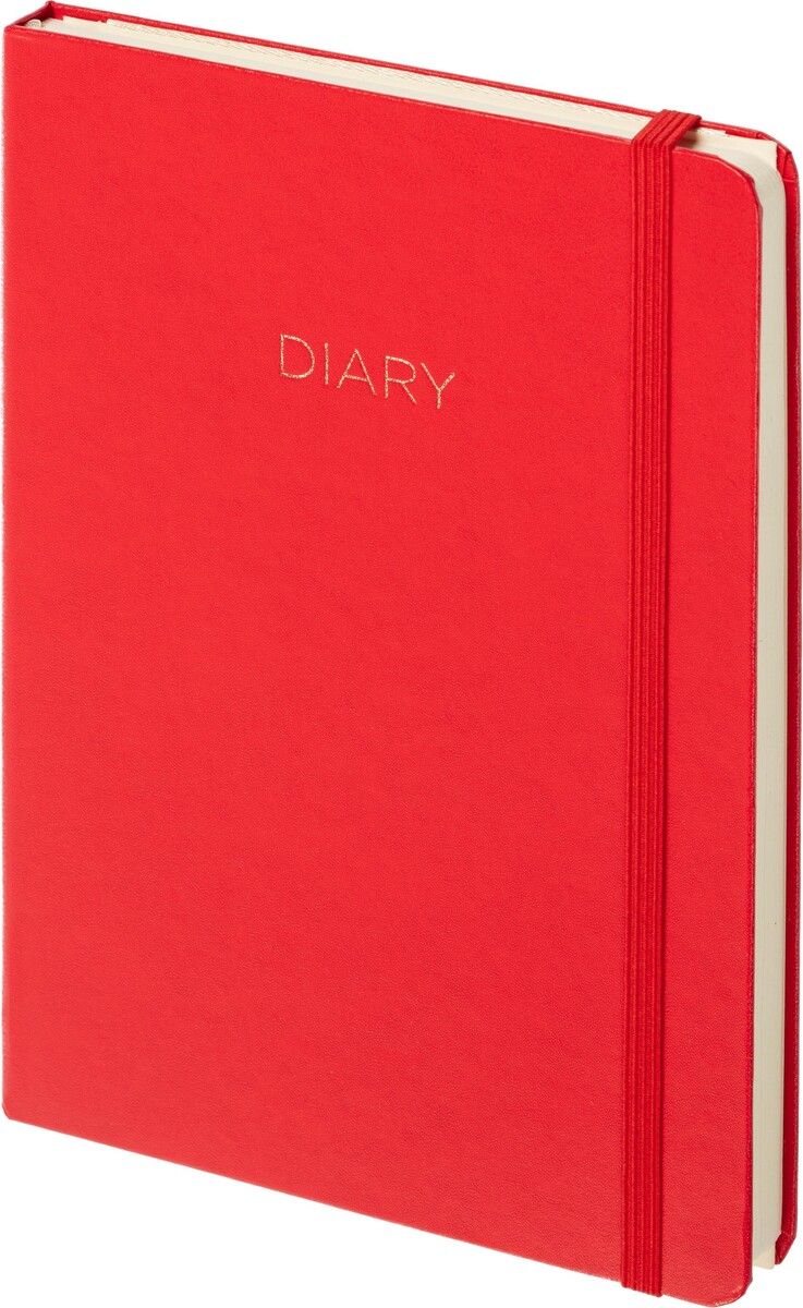 

Ежедневник недатированный красный, а5 136 л., diary, attache