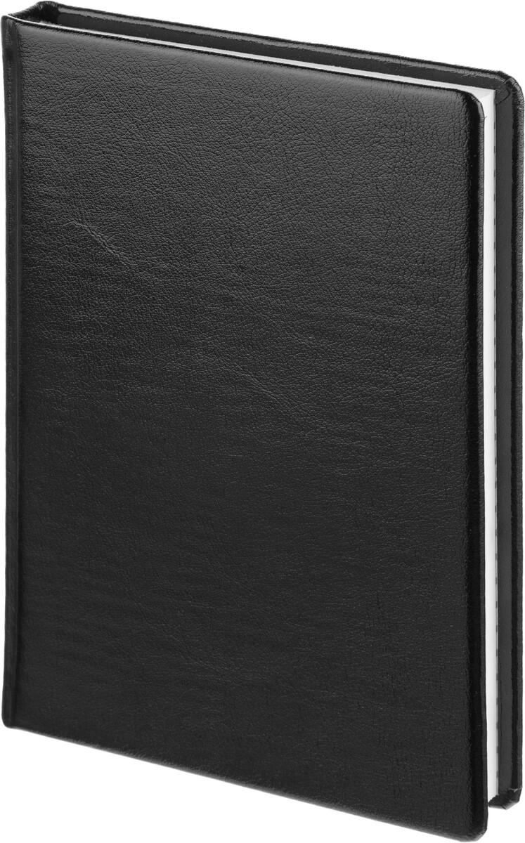 

Ежедневник недатированный golland gloss, а5, 160 л.,черный, нат.кожа