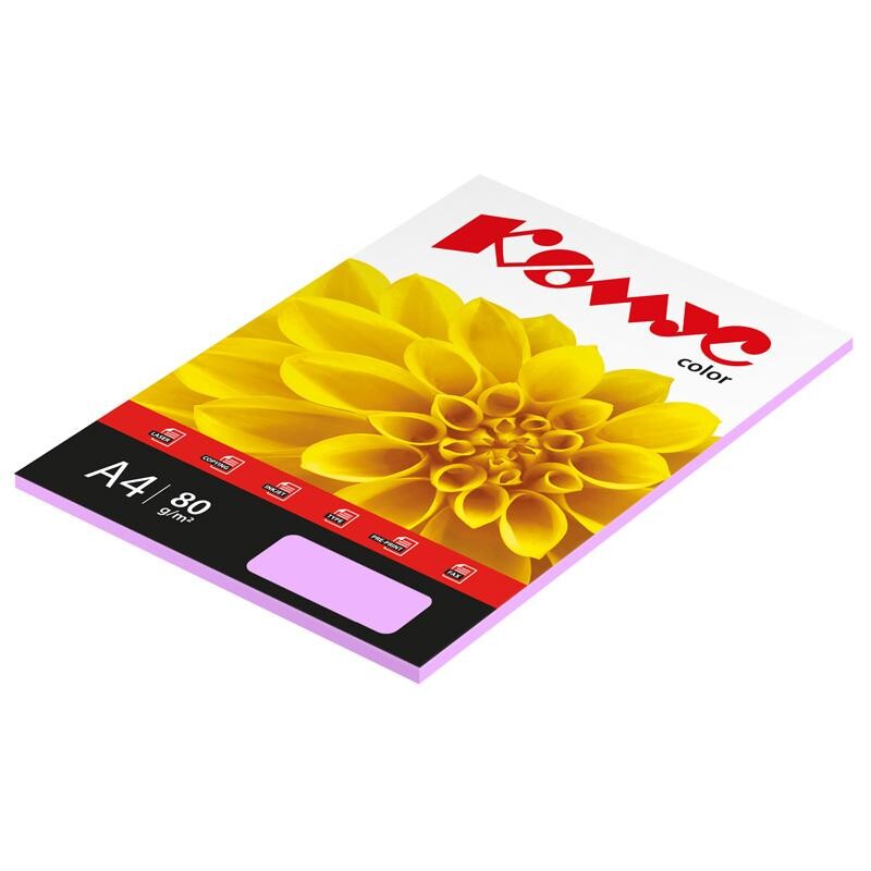 

Бумага цветная комус color (лаванда пастель), 80г, а4, 50 л.
