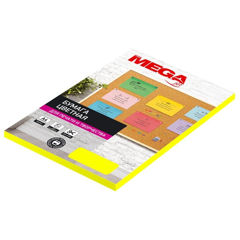 

Бумага цветная promega jet (а4,75г,желтый неон) пачка 100л