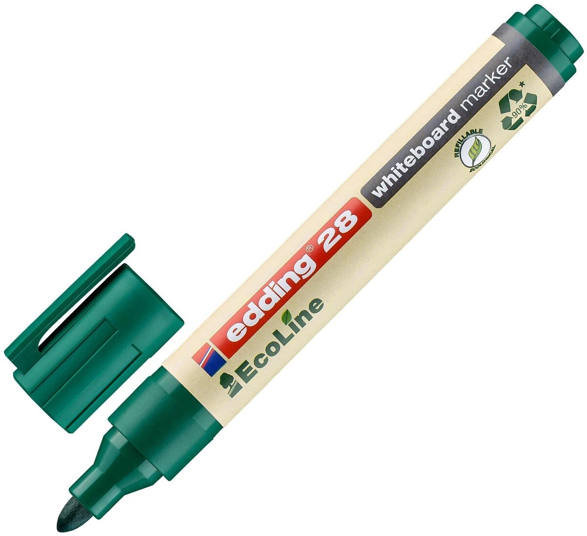 

Маркер для белых досок edding 28/4 ecoline, 1,5-3 мм, зеленый