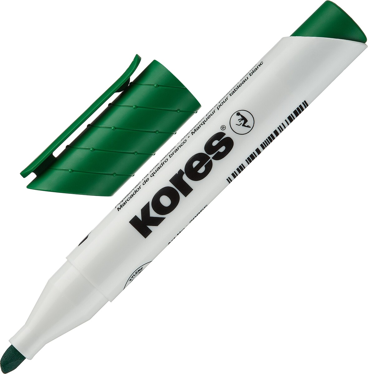 Маркер для белых досок kores зеленый 3-5 мм скошенный наконечник 20855 Kores