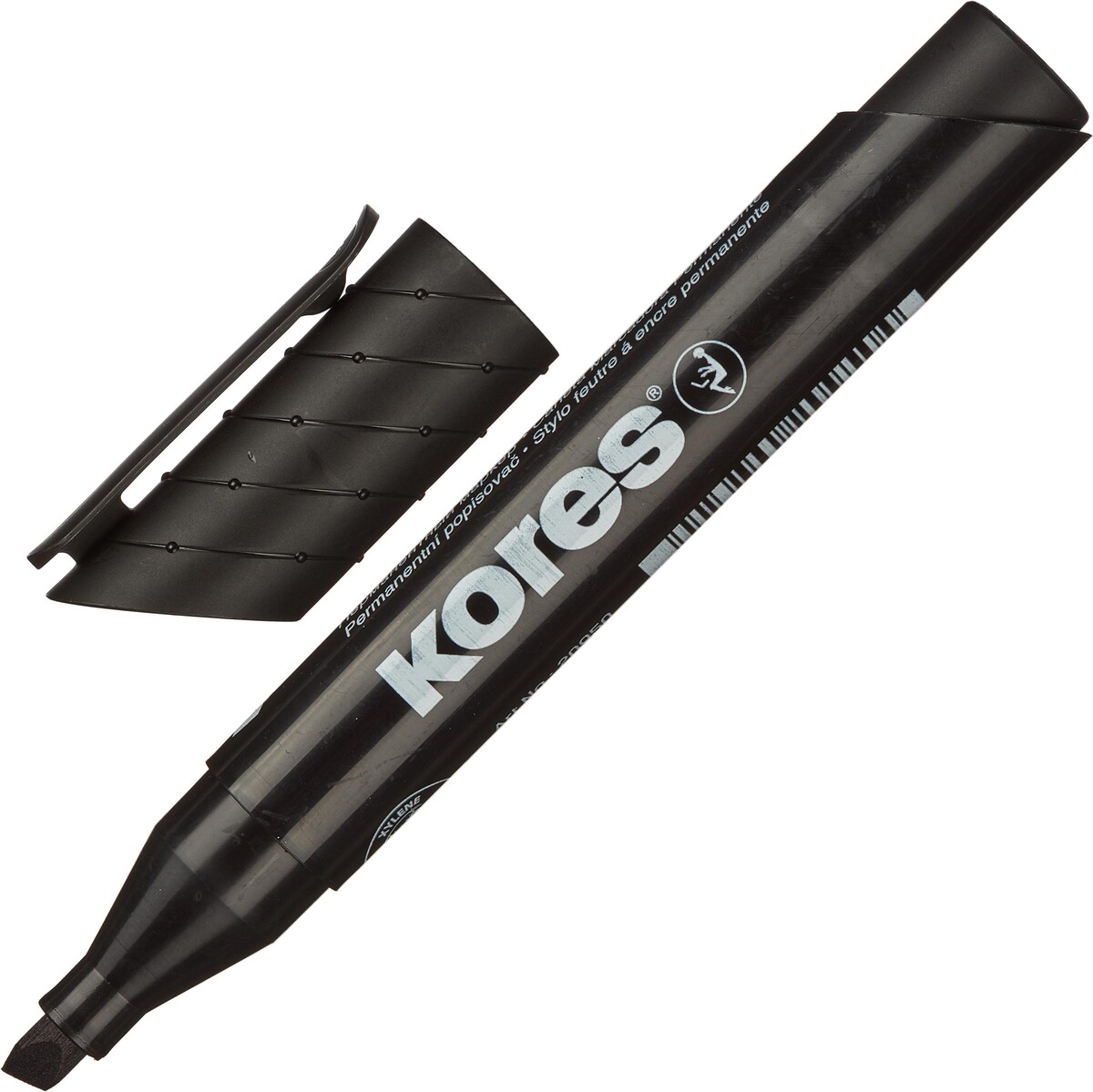 Маркер перманентный kores черный 3-5 мм скошенный наконечник 20950 Kores