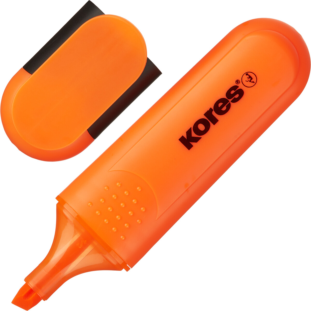 Маркер текстовыделитель kores bright liner plus, скош нак, 0.5-5 мм,оранж Kores