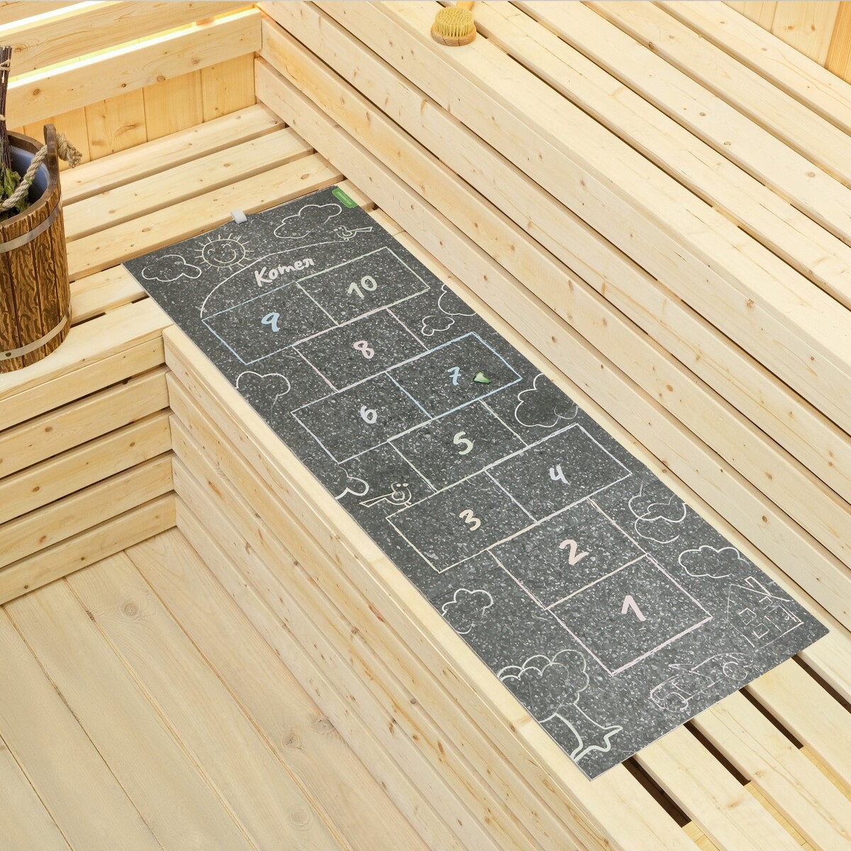 Коврик лежак коврик для бани войлок 42х42 см нм к013