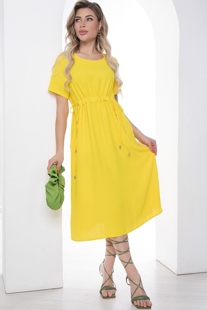 Платье LT COLLECTION, размер 44, цвет желтый