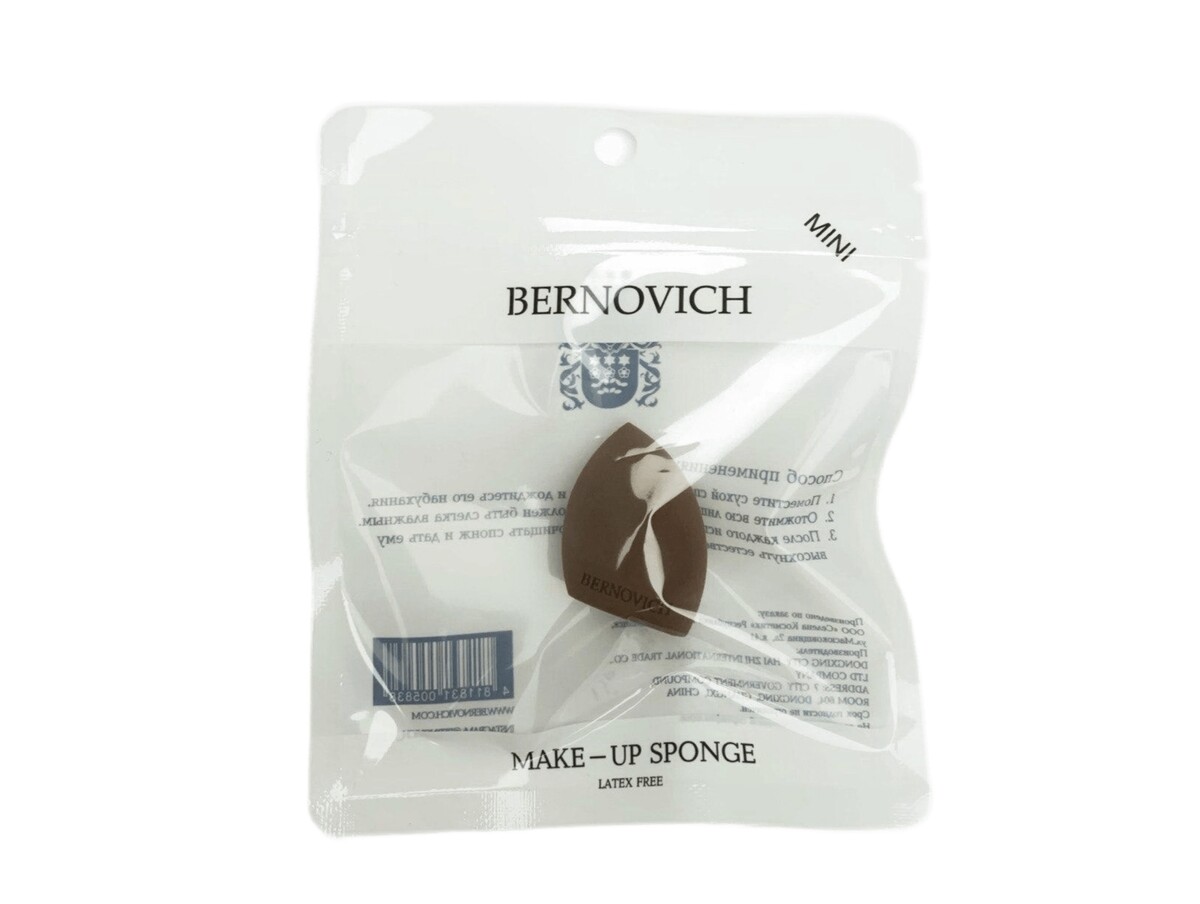 Спонж косметический bernovich срезанная капля-mini (коричневый) (китай) Bernovich 011129506 - фото 2