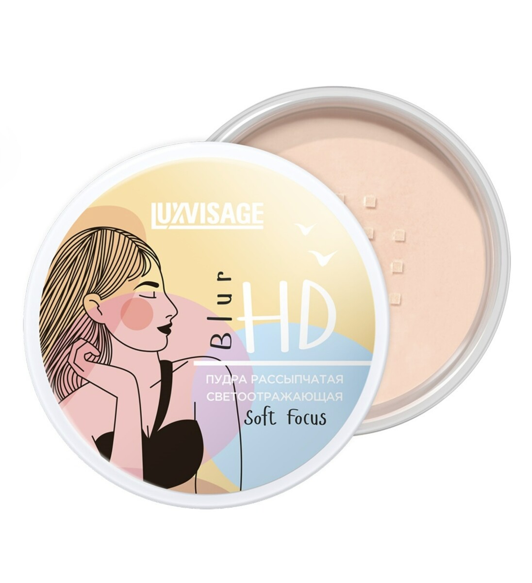 Luxvisage пудра рассыпчатая светоотражающая luxvisage hd blur soft focus, универсальный основа под макияж luxvisage pore killer