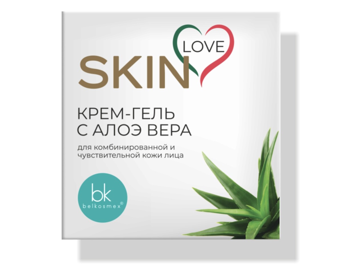 Skin love крем-гель с алоэ вера, 60г BelKosmex 011129721 - фото 2