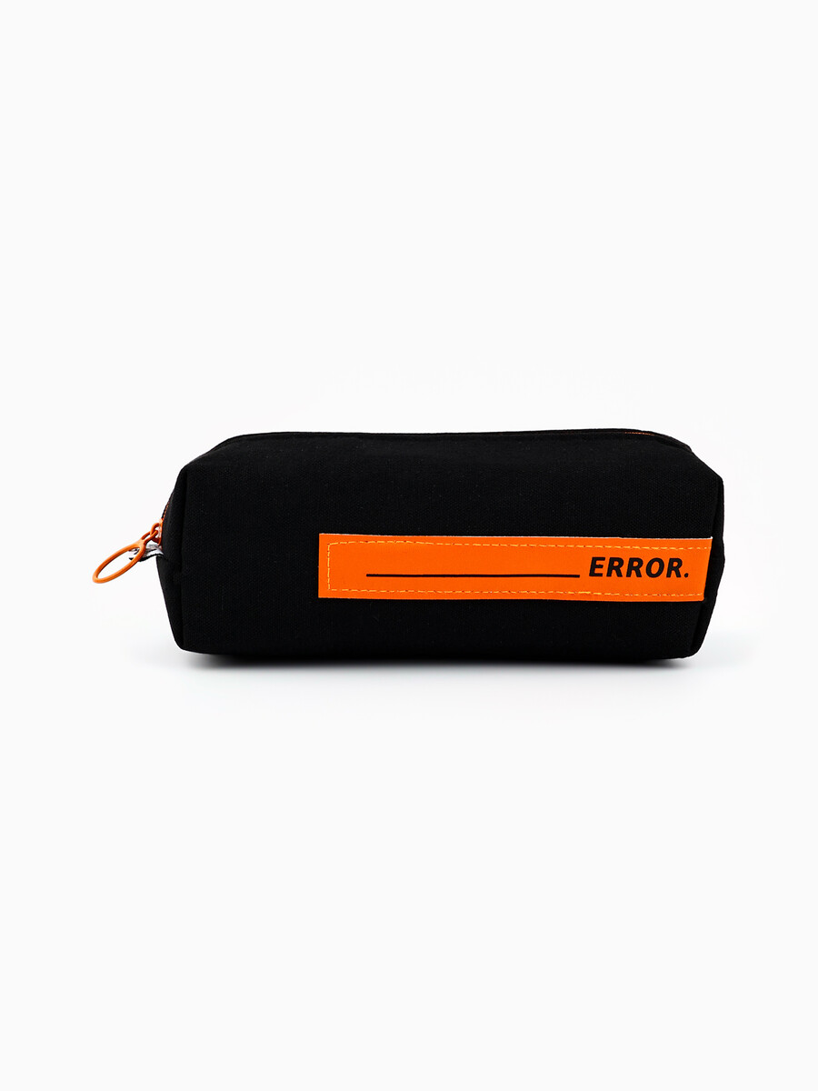 

Пенал школьный текстильный error, 18×6.5 см, Черный