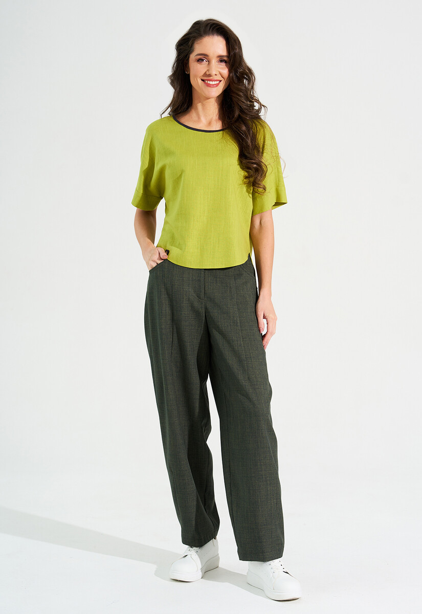 Блуза Dimma Fashion Studio, размер 44, цвет зеленый 011157469 - фото 3