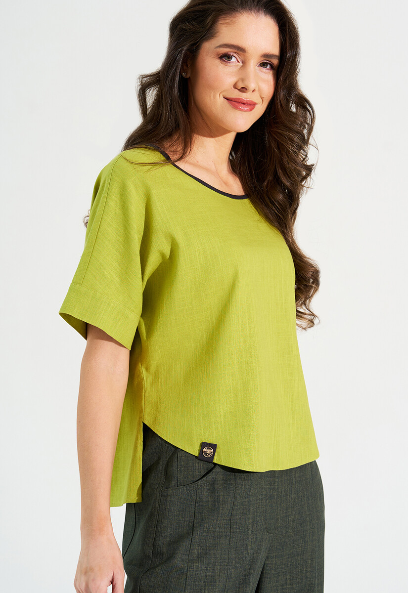 Блуза Dimma Fashion Studio, размер 44, цвет зеленый 011157469 - фото 2