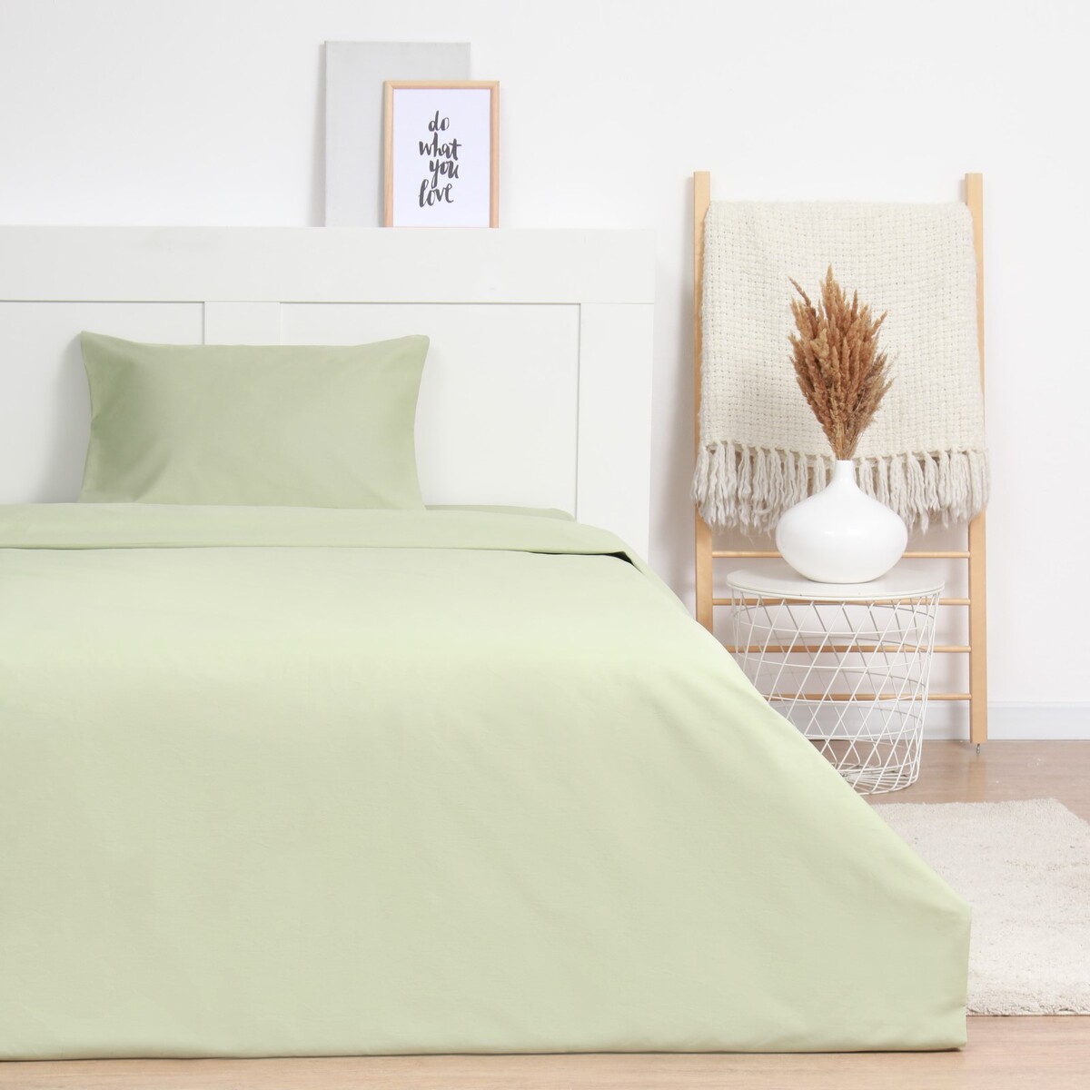 Постельное белье LoveLife, цвет зеленый, размер 1.5-спальный (50х70)