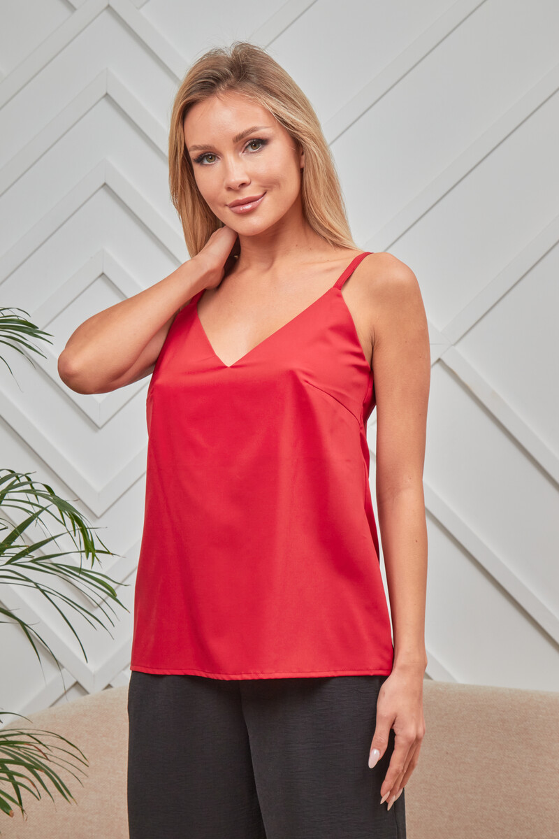 Блузка Lila classic style, размер 48, цвет красный 011176047 - фото 2