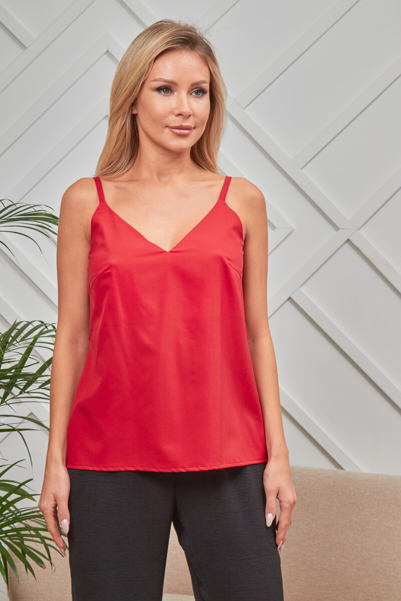 Блузка Lila classic style, размер 48, цвет красный 011176047 - фото 1