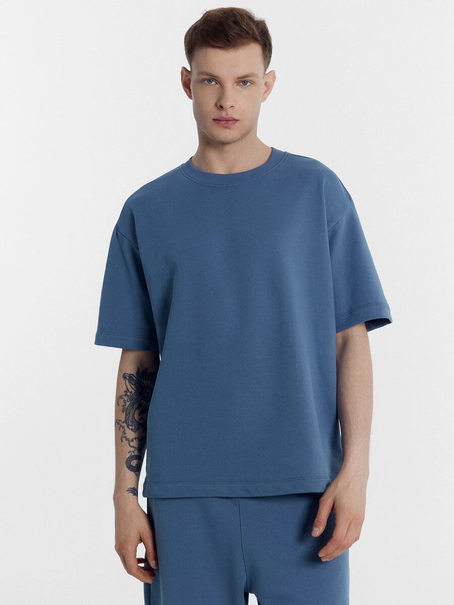 Комплект мужской (футболка, шорты) Mark Formelle, размер 50, цвет синий 011176931 - фото 5