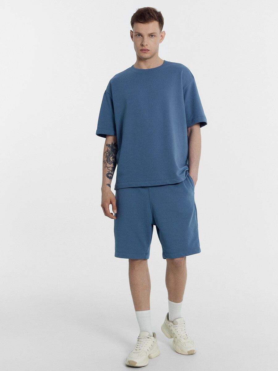 Комплект мужской (футболка, шорты) Mark Formelle, размер 50, цвет синий 011176931 - фото 3