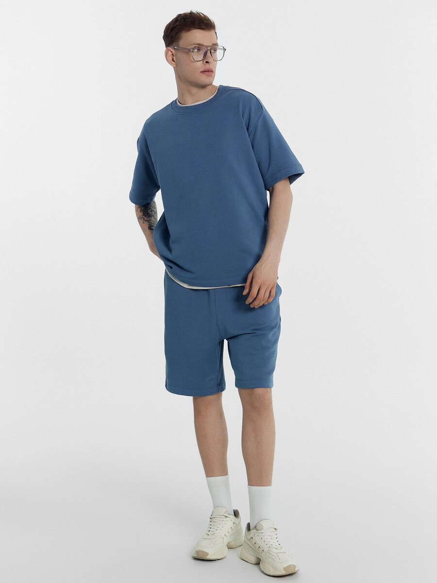 Комплект мужской (футболка, шорты) Mark Formelle, размер 50, цвет синий 011176931 - фото 2