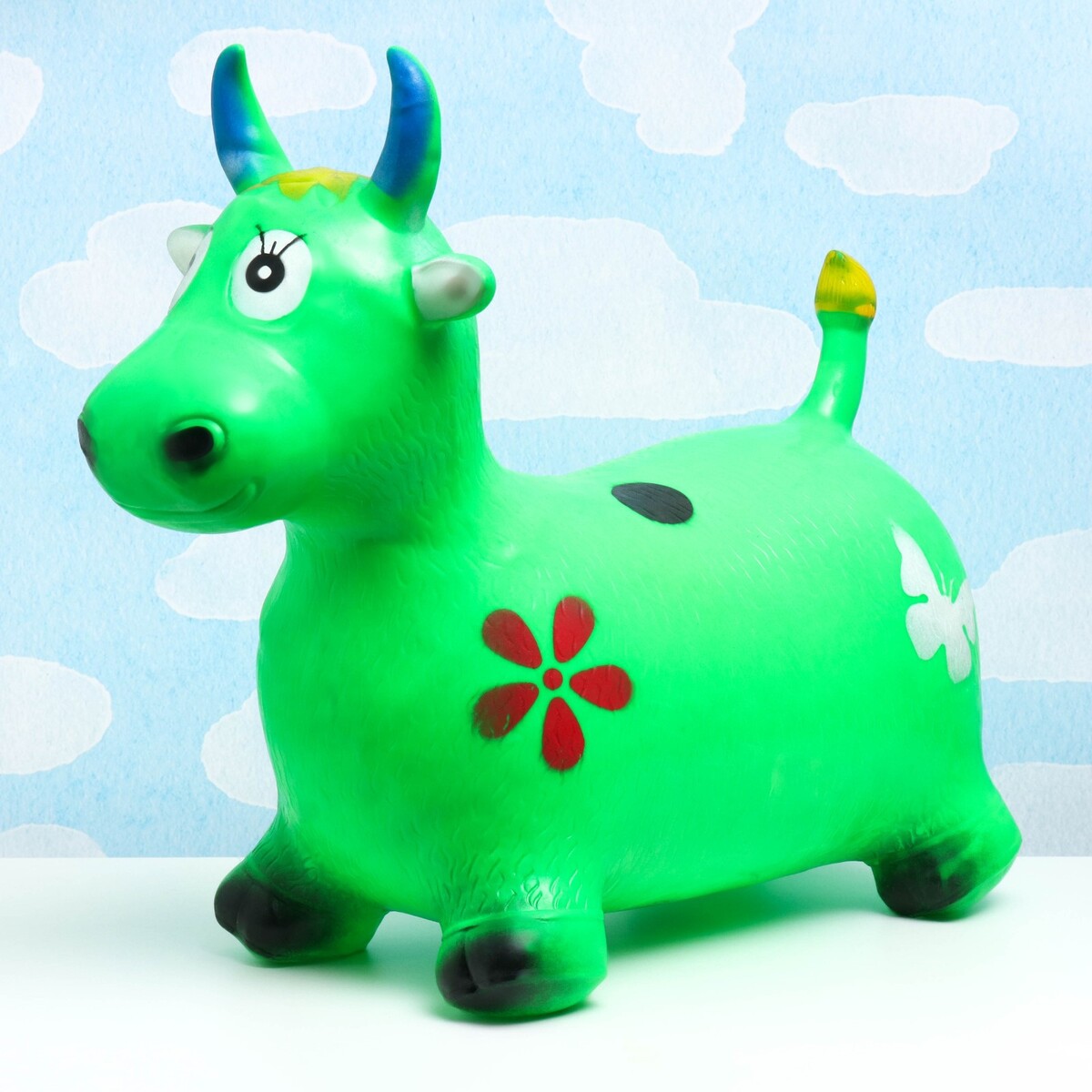 Попрыгун коровка 50х29см зеленая детский чемодан konges slojd ladybag божья коровка
