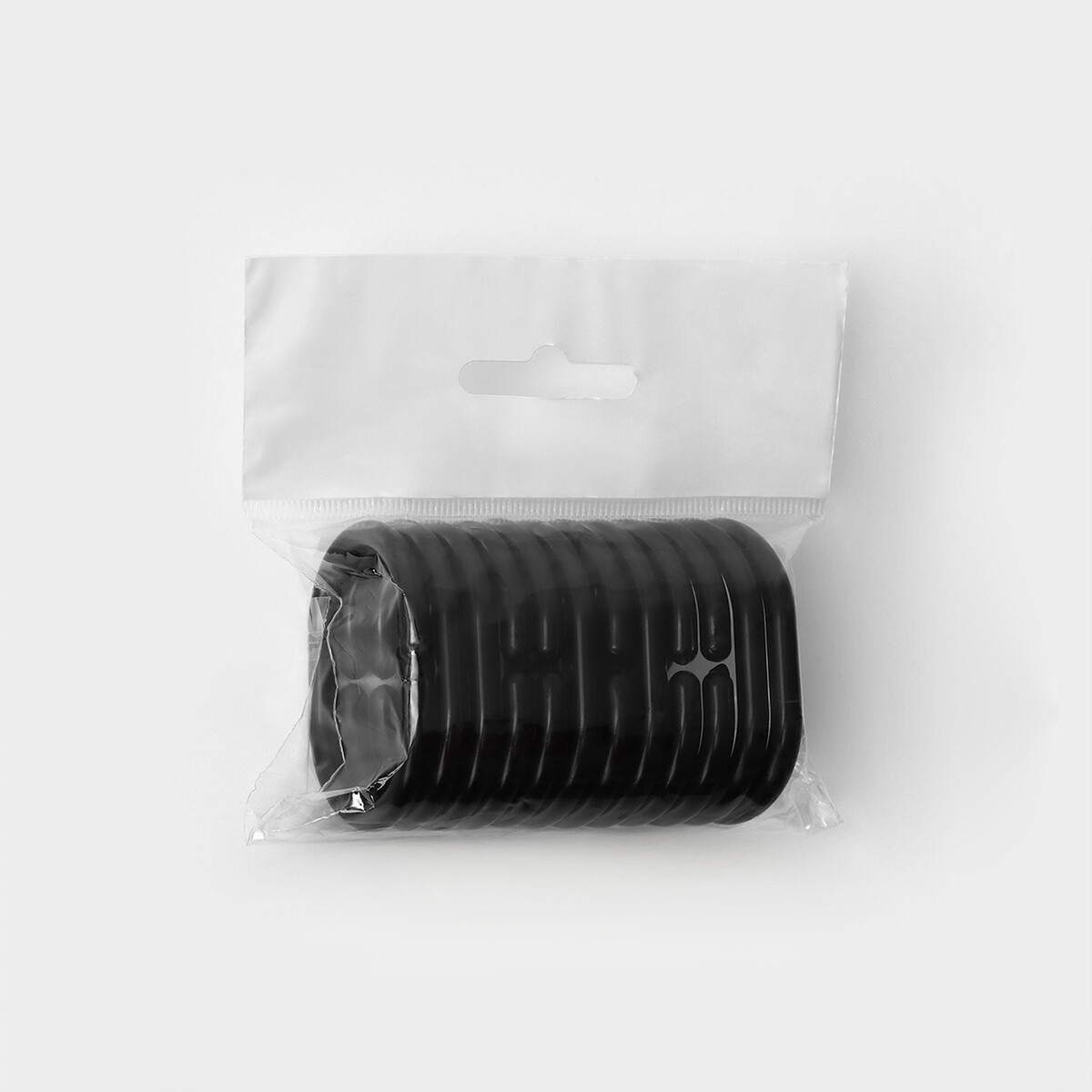Набор колец для штор в ванную, пластик, 12 шт, цвет черный No brand 011186988 - фото 3