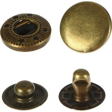 Кнопка 1,2 см, цвет золото, упаковка 100