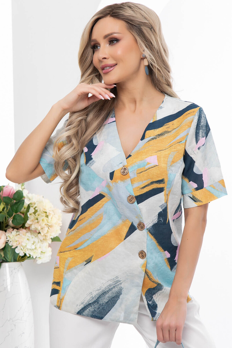 Блуза LT COLLECTION, размер 46, цвет разноцветный