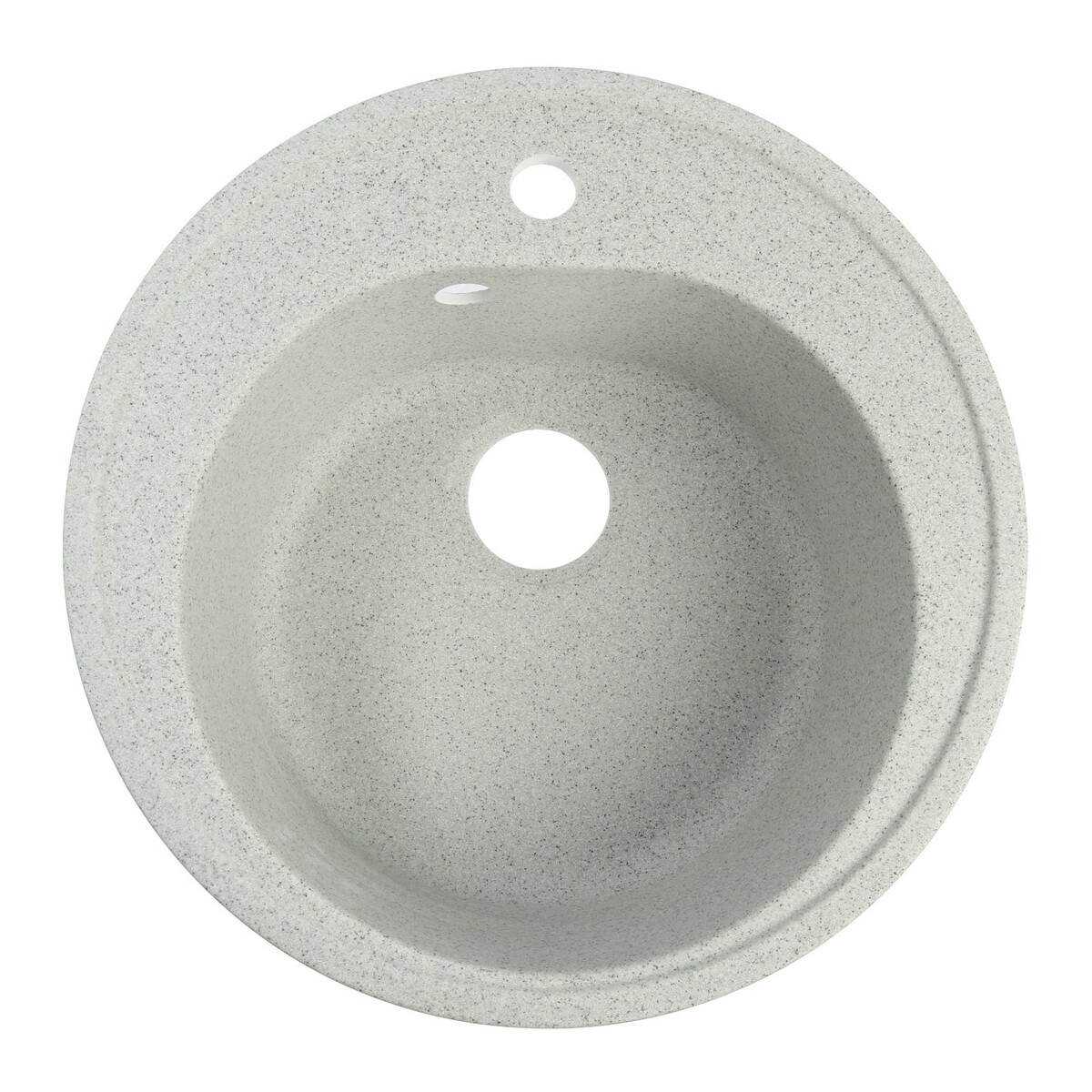 Мойка для кухни из камня zein 3/q10, d=510 мм, круглая, перелив, цвет светло-серый venta мойка воздуха lw25