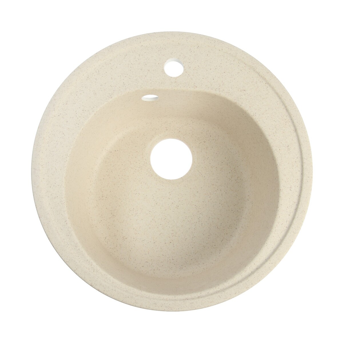 Мойка для кухни из камня zein 3/q2, d=510 мм, круглая, перелив, цвет бежевый venta мойка воздуха lw45