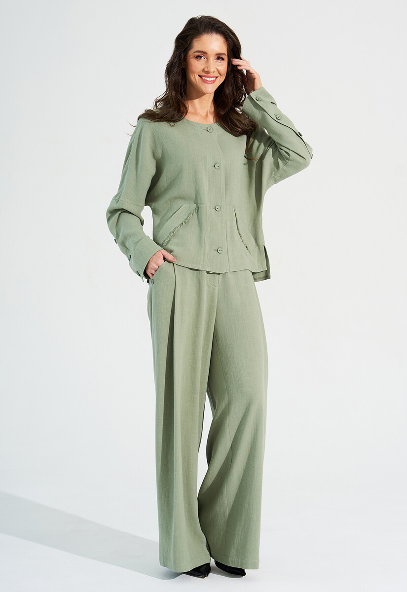 Жакет Dimma Fashion Studio, размер 46, цвет зеленый 011262579 - фото 4