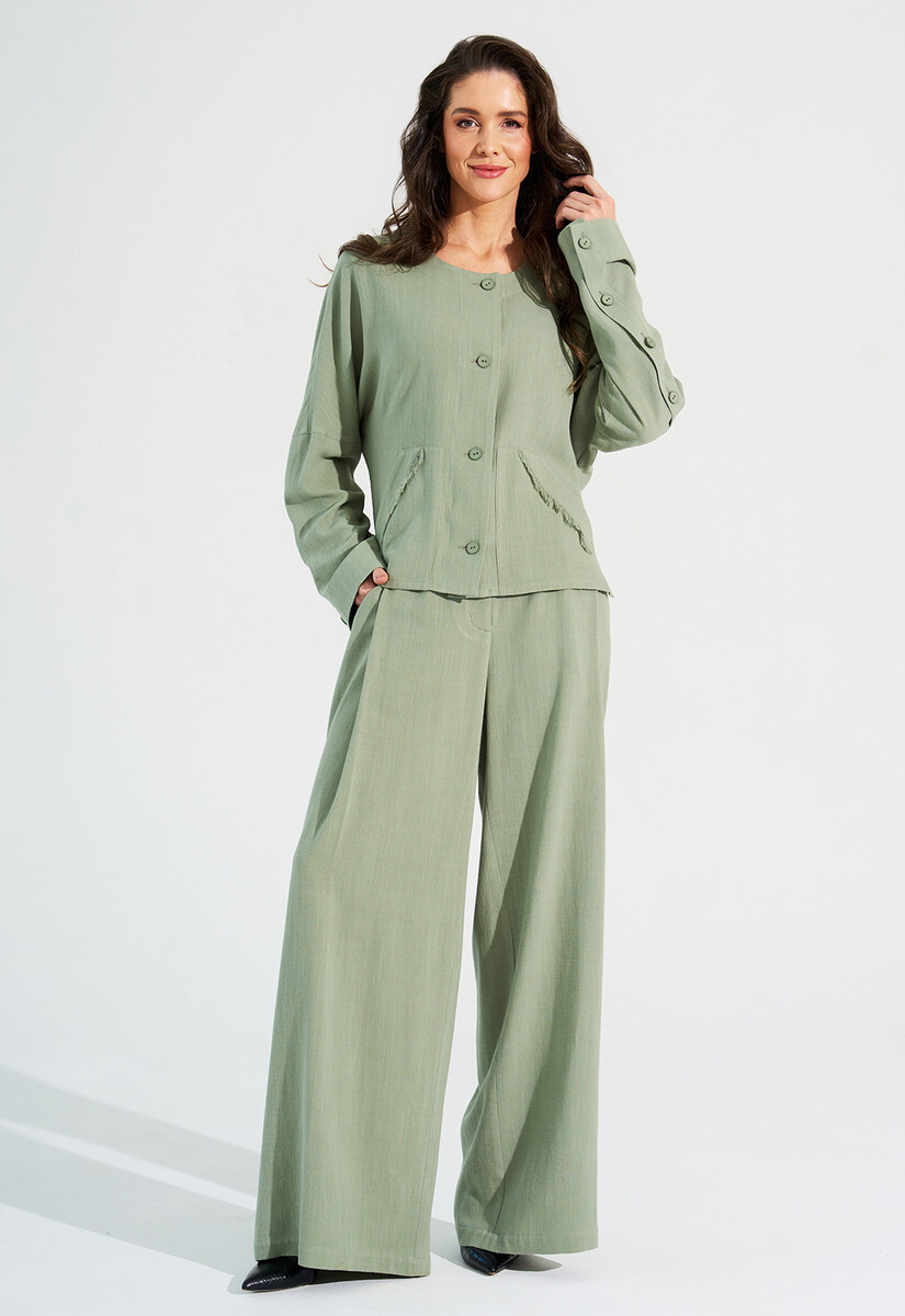 Жакет Dimma Fashion Studio, размер 46, цвет зеленый 011262579 - фото 2