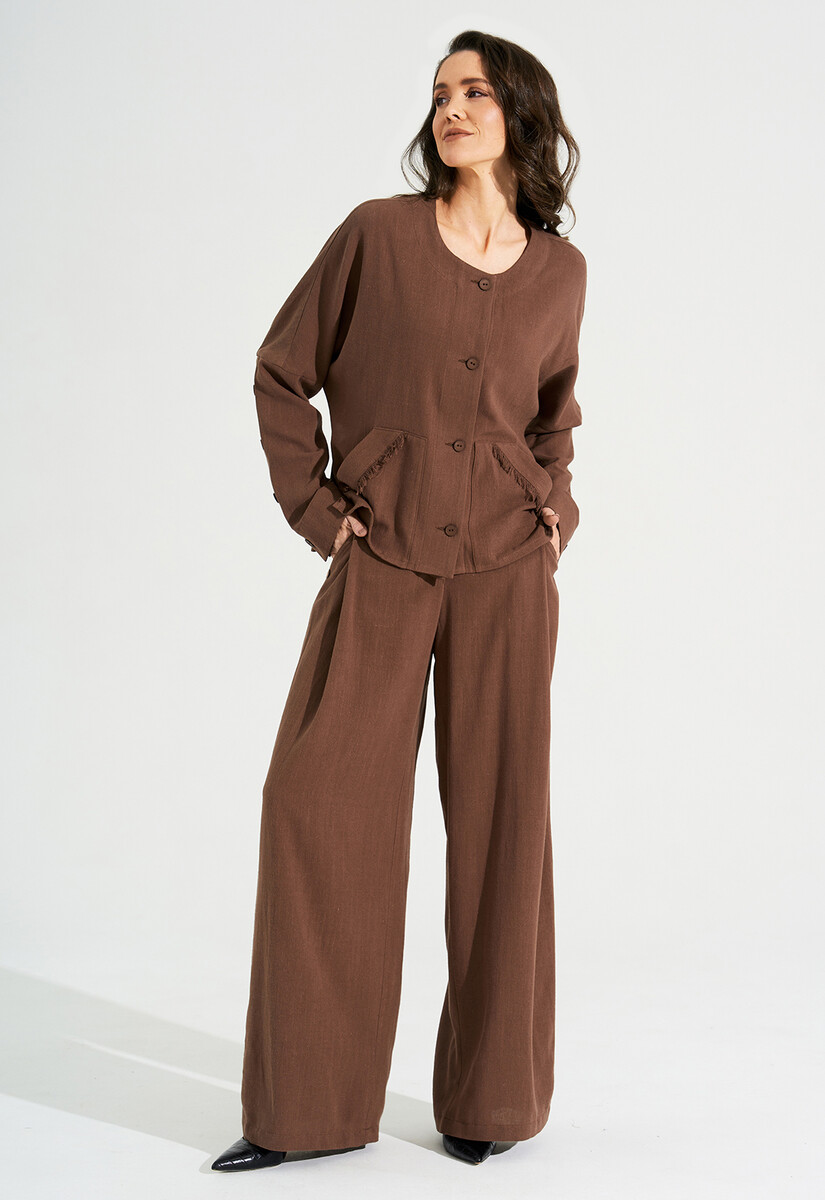 Жакет Dimma Fashion Studio, размер 46, цвет коричневый 011262580 - фото 4