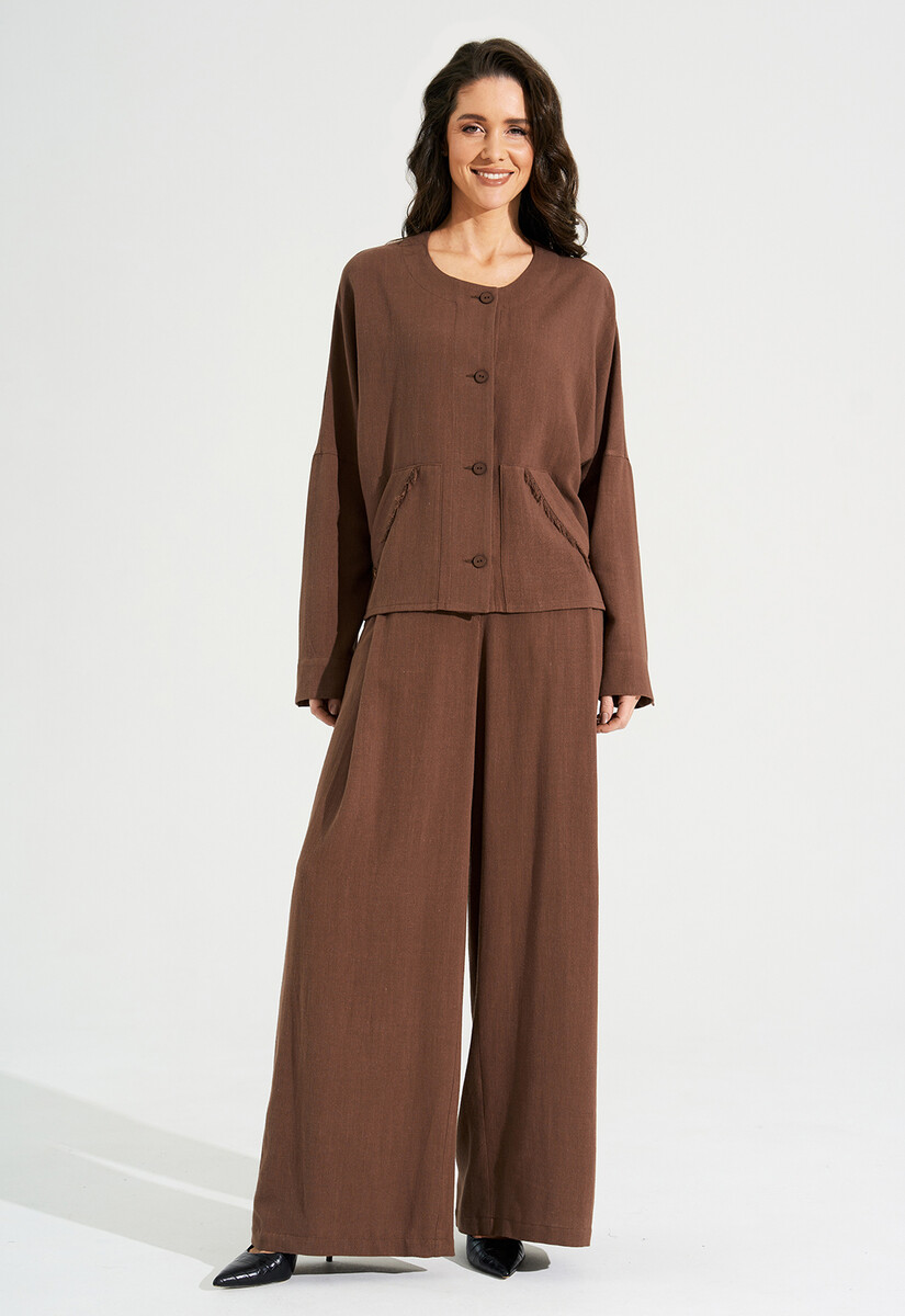 Жакет Dimma Fashion Studio, размер 46, цвет коричневый 011262580 - фото 3