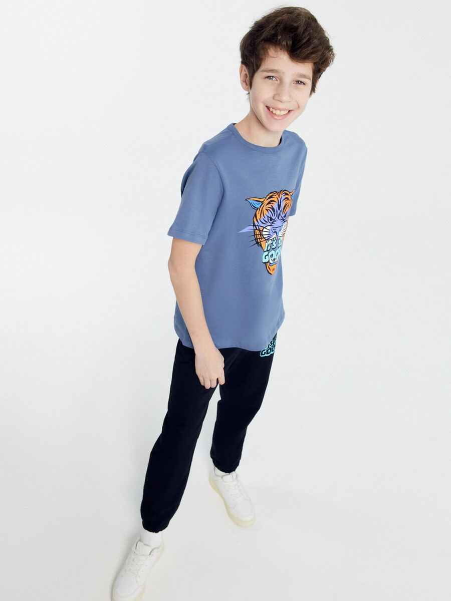Комплект для мальчиков (джемпер, брюки) рубашка с короткими рукавами для мальчиков
