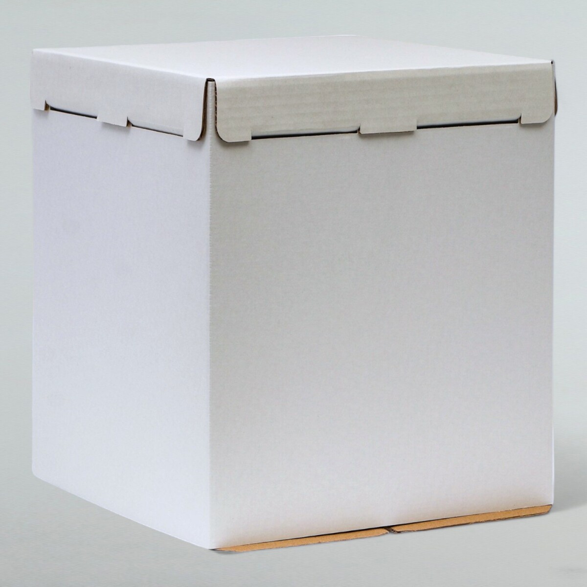Коробка под торт, без окна, белая, 26 х 26 х 30 см